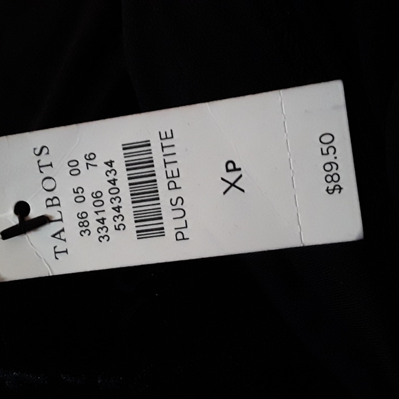 NWT Talbots Black Burnout Velvet Tie Sleeve Plus Petite XP - Picture 16 of 16